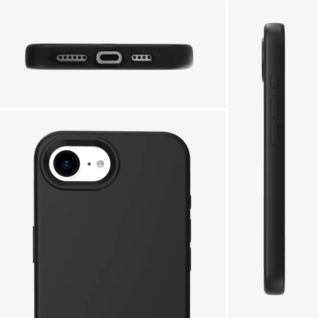 4Smarts Silikon Case Cupertino Cover iPhone 16e - Zwart - MagSafe
