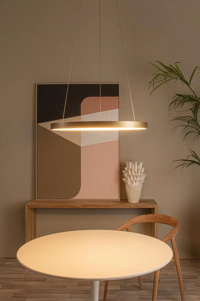 Lucide Vidal Hanglamp Ø58cm - Mat Goud/Messing
