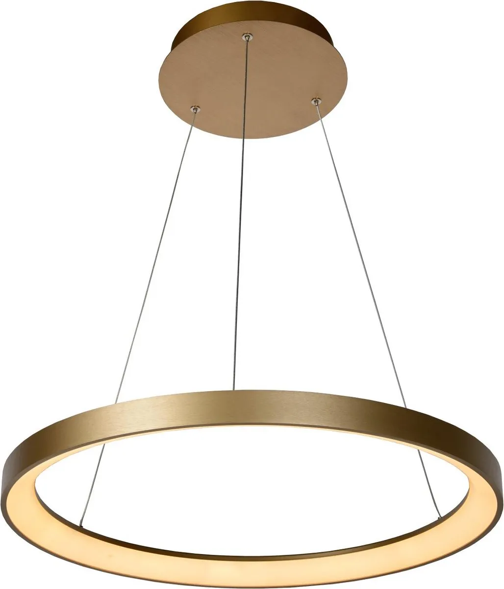Lucide Vidal Hanglamp Ø58cm - Mat Goud/Messing