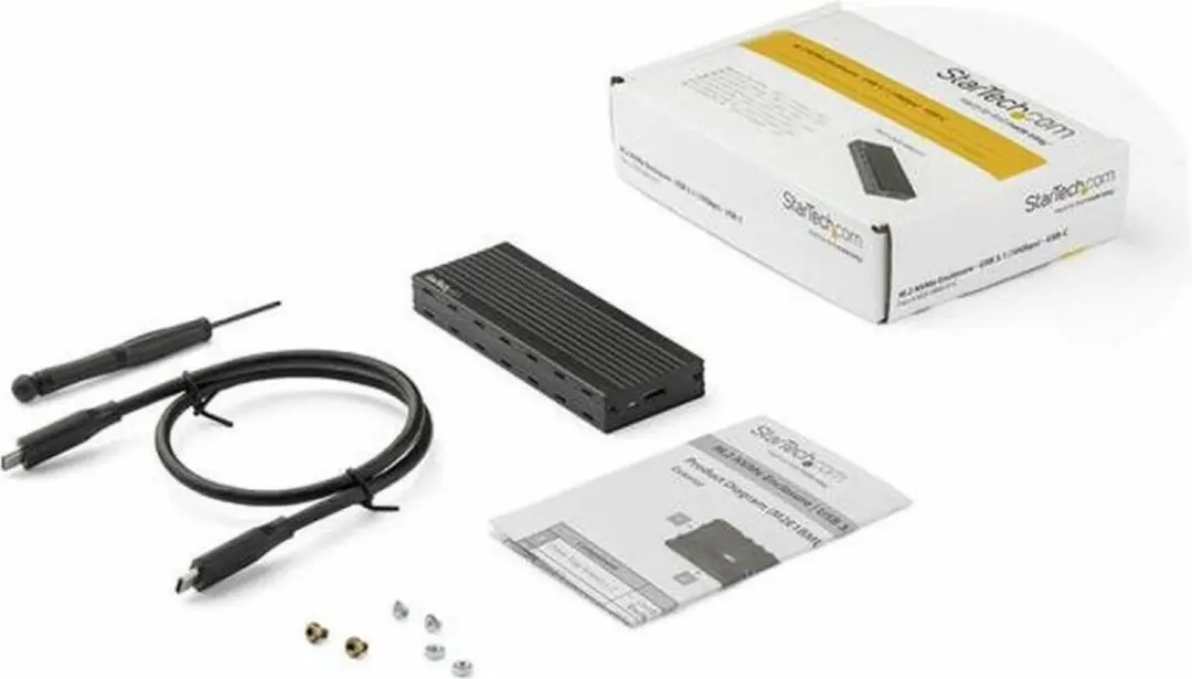 Startech M2E1BMU31C M.2 SSD Behuizing - 1x M.2 - Zwart