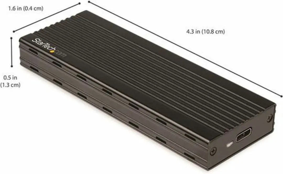 Startech M2E1BMU31C M.2 SSD Behuizing - 1x M.2 - Zwart