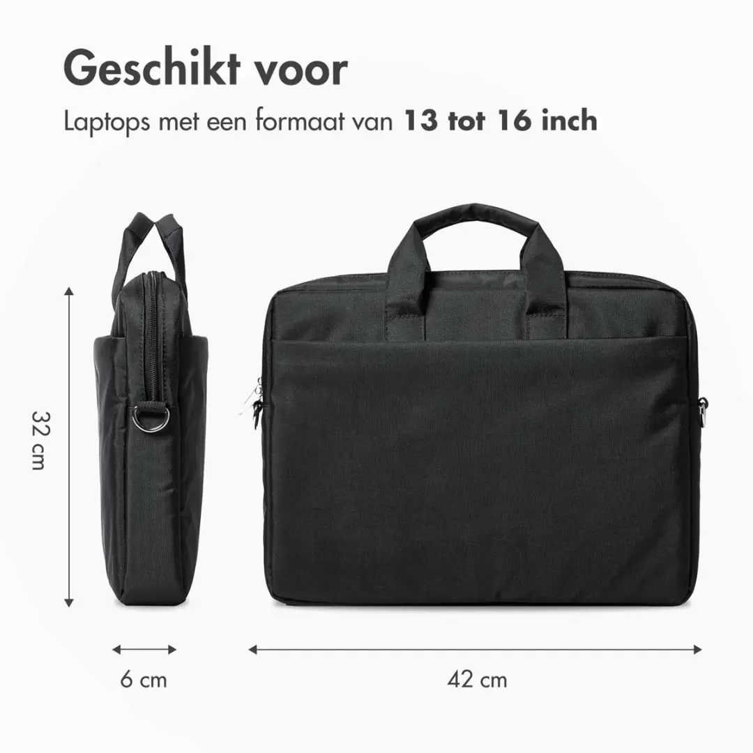 Accezz Universele Laptoptas 16" - 5 Vakken - Zwart