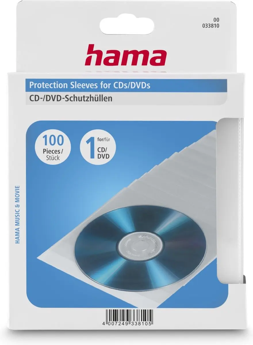 Hama Cd/Dvd PP Sleeves 00033810