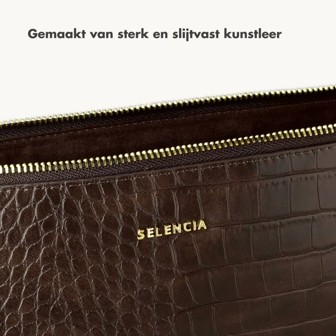 Selencia Croco Laptophoes 15-16" - Choco Brown