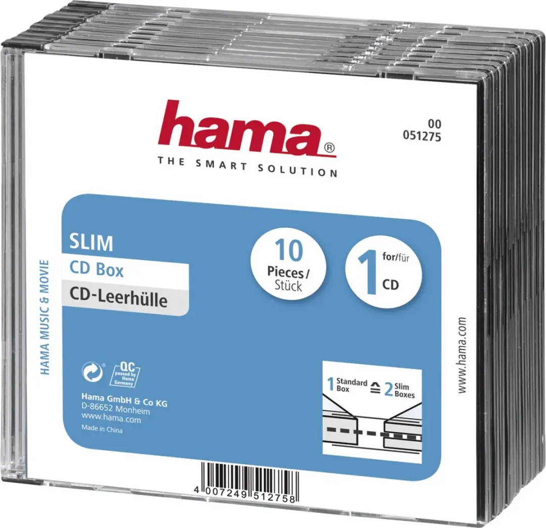 Hama Slimline CD Doosjes 10 Stuks