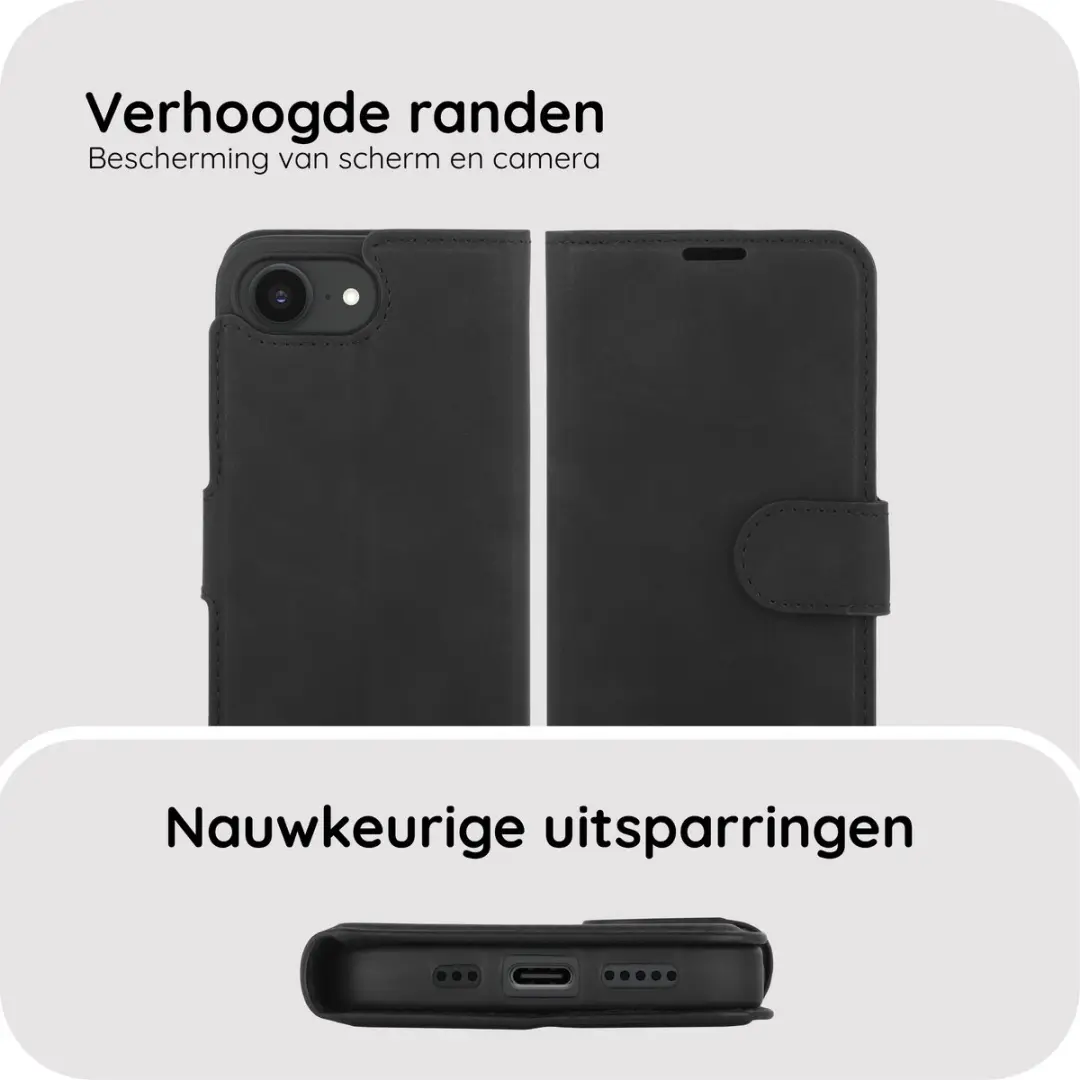 Just in Case iPhone 17e/16e Premium Wallet Hoesje 8450302 - Zwart - afbeelding 2 van 6