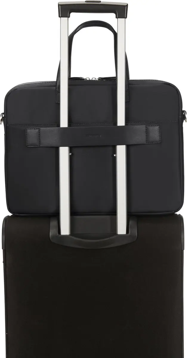Samsonite Eco Wave Laptopschoudertas 15.6" - 3 Vakken - Zwart