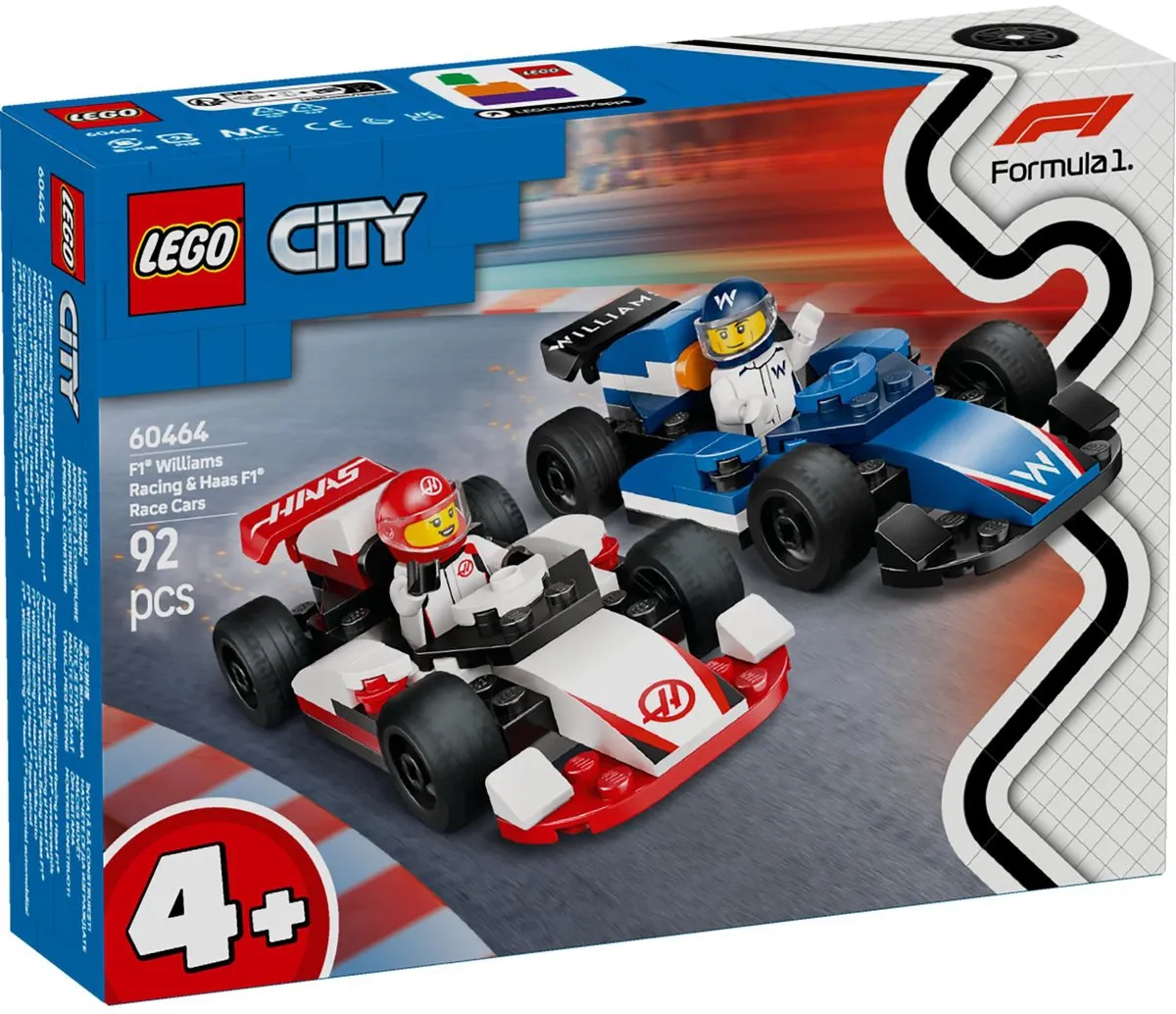 LEGO City F1 Williams & Haas Racewagens 60464 - 2 Minifiguren