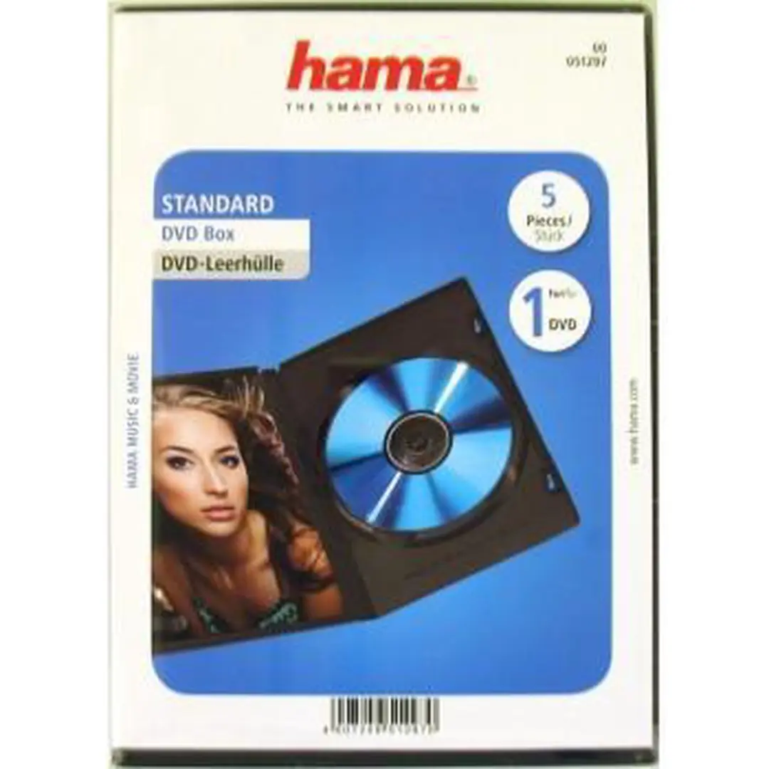 Hama DVD Box 25 Vakken - 5 Stuks Zwart