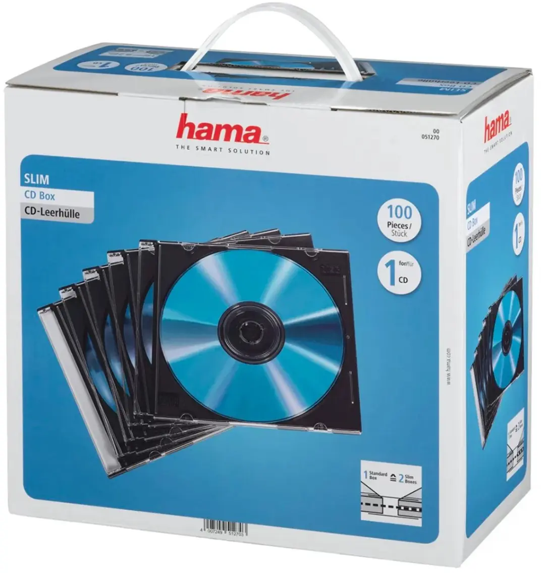 Hama CD Hoesjes 100 Stuks - Zwart - MPN 51270