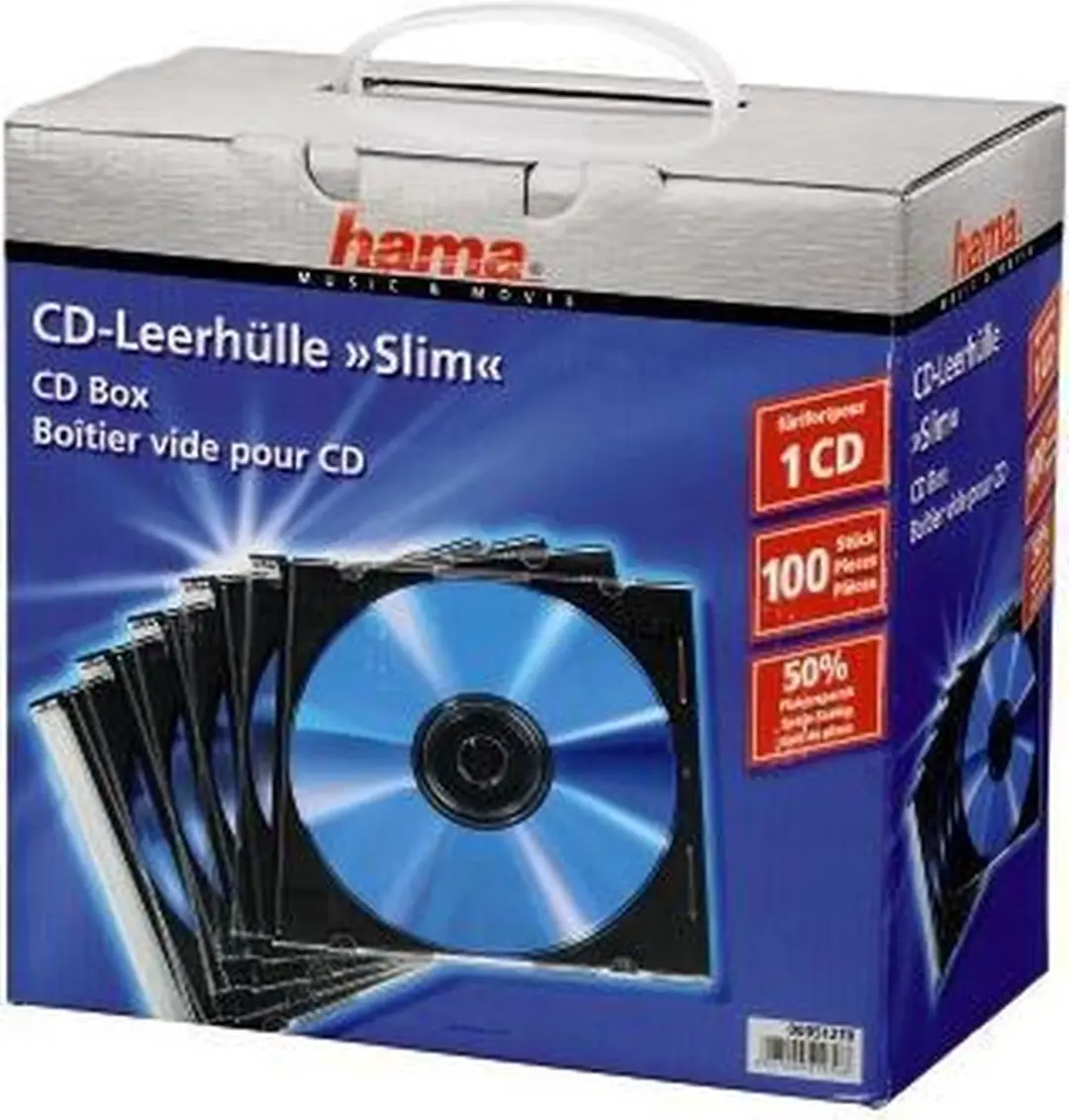 Hama CD Hoesjes 100 Stuks - Zwart - MPN 51270 - afbeelding 6 van 6