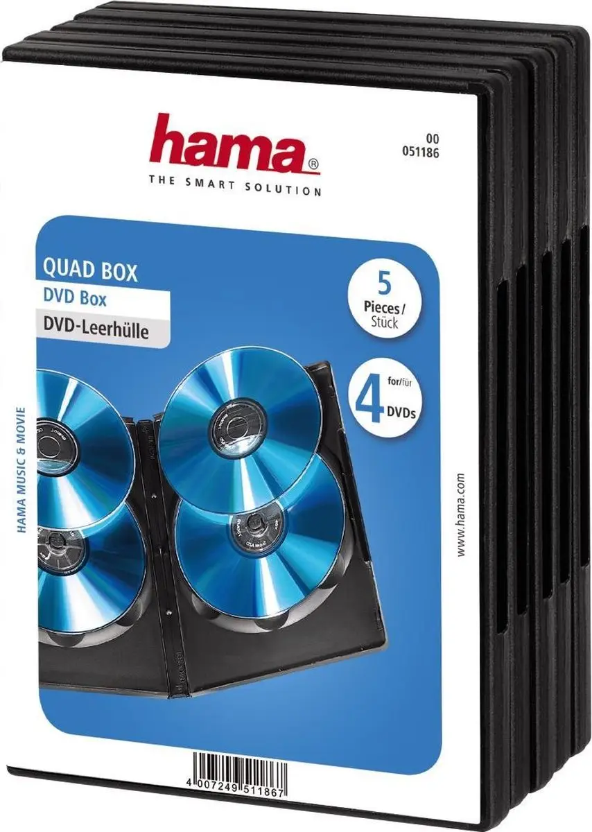 Hama DVD Quad Box 25 Vakken