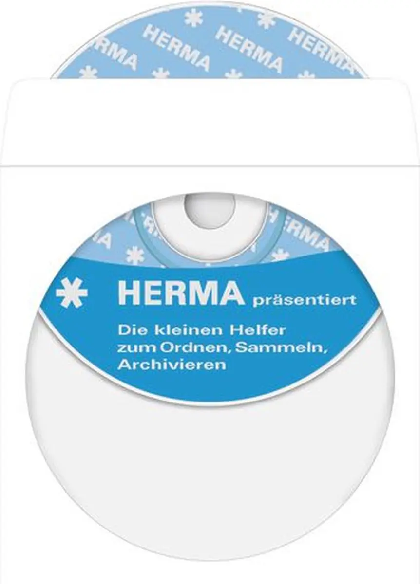 Herma CD-hoesjes 124x124mm Wit - 100 Stuks