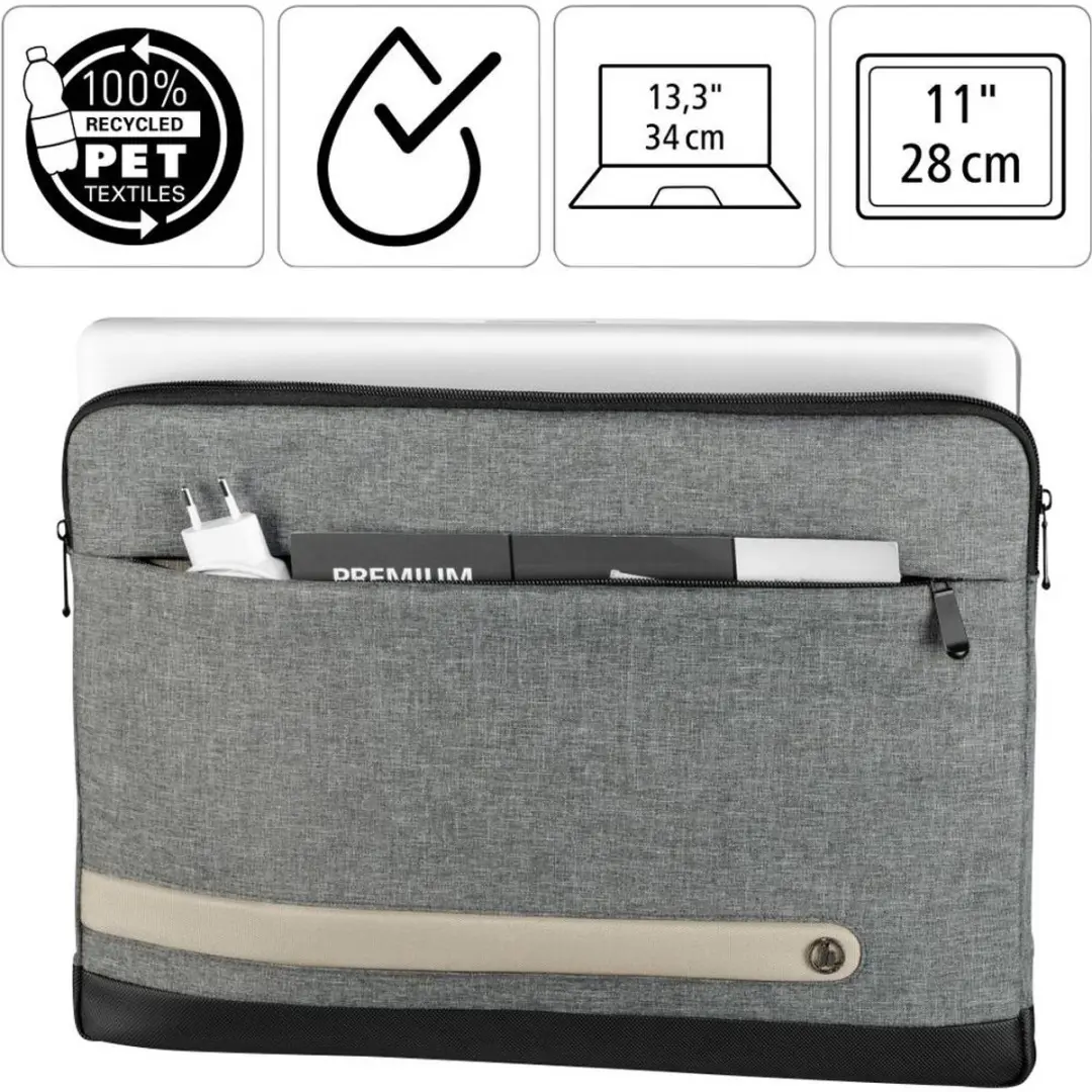 Hama Terra Laptopsleeve 13,3" - Grijs - MPN 00196602