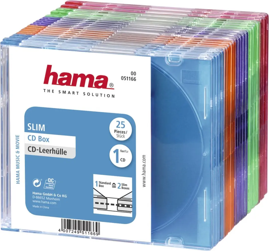 Hama CD Box Slim 25 Stuks