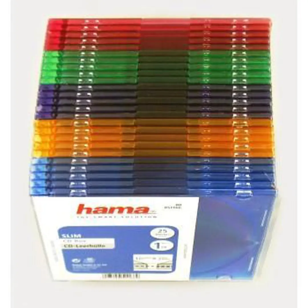 Hama CD Box Slim 25 Stuks - 5 Kleuren - MPN 00051166 - afbeelding 6 van 6
