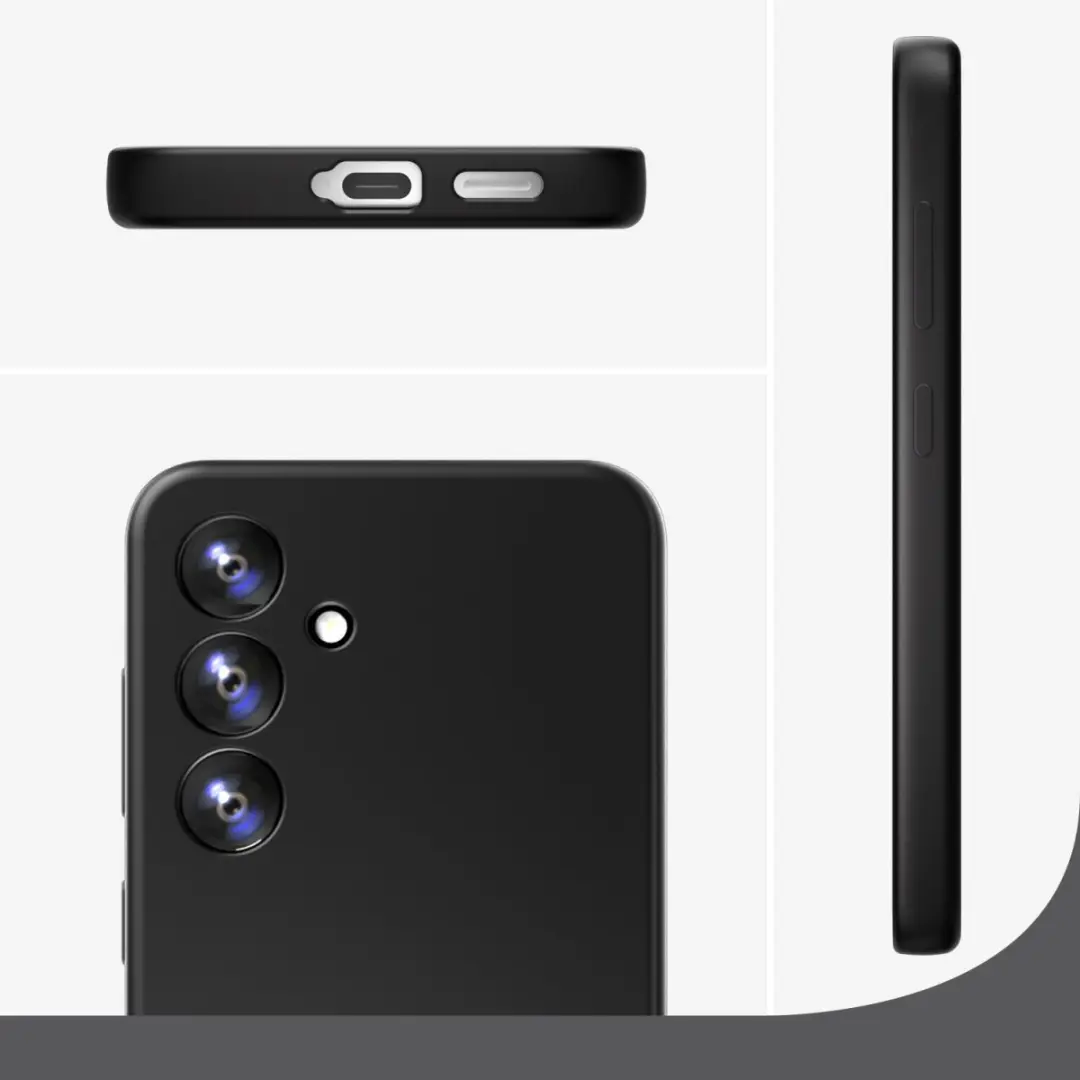 4Smarts Silicone Hoes Samsung Galaxy A56 - Zwart