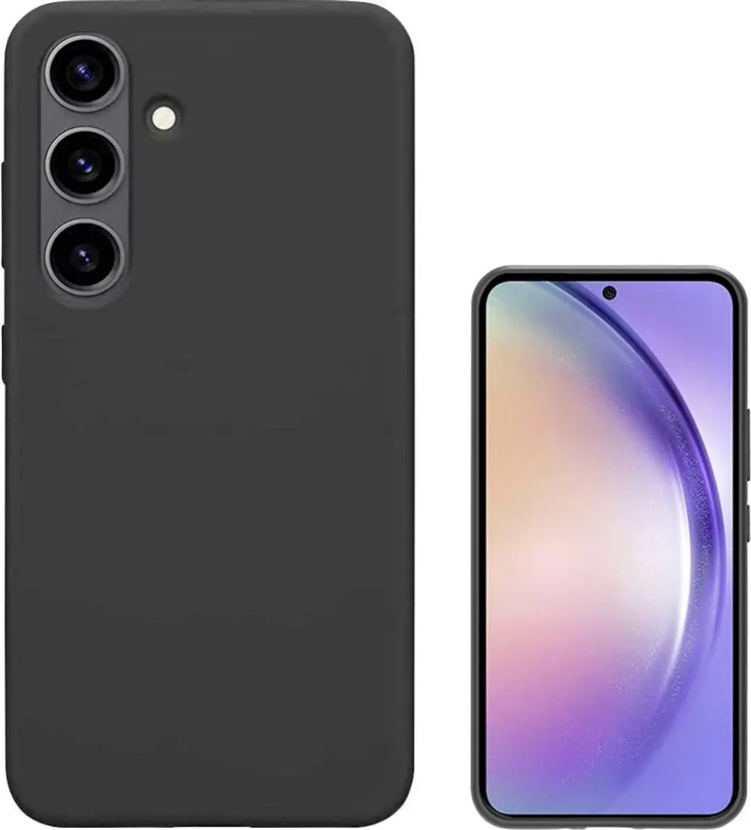 4Smarts Silicone Hoes Samsung Galaxy A56 - Zwart - afbeelding 6 van 6