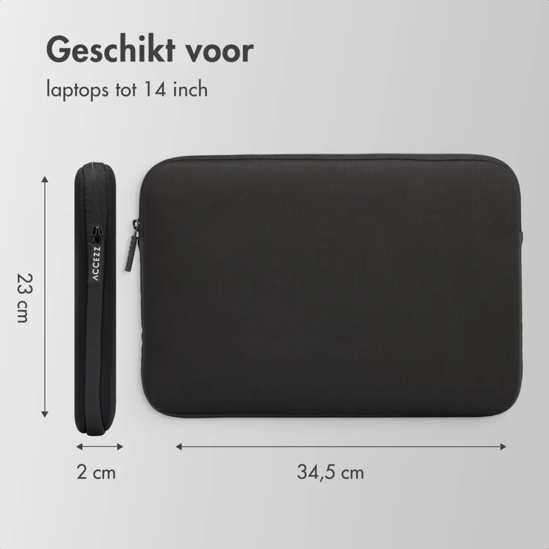Accezz Laptophoes 14 inch - Zwart
