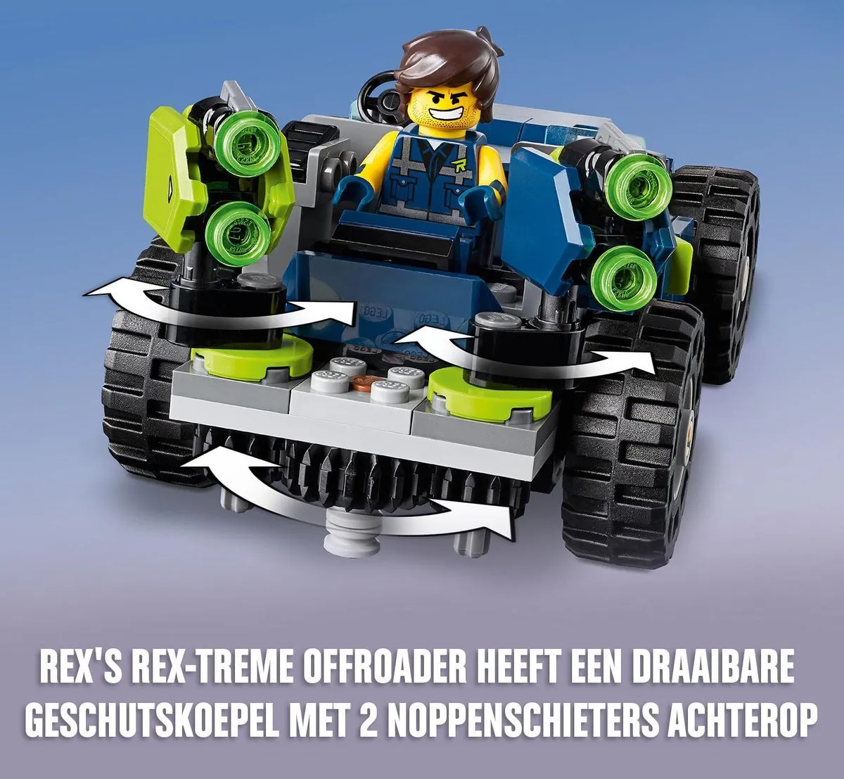 LEGO The Movie 2 Rex's Rex-treme Offroader 70826 - 236 Stukken - Paars - afbeelding 6 van 6