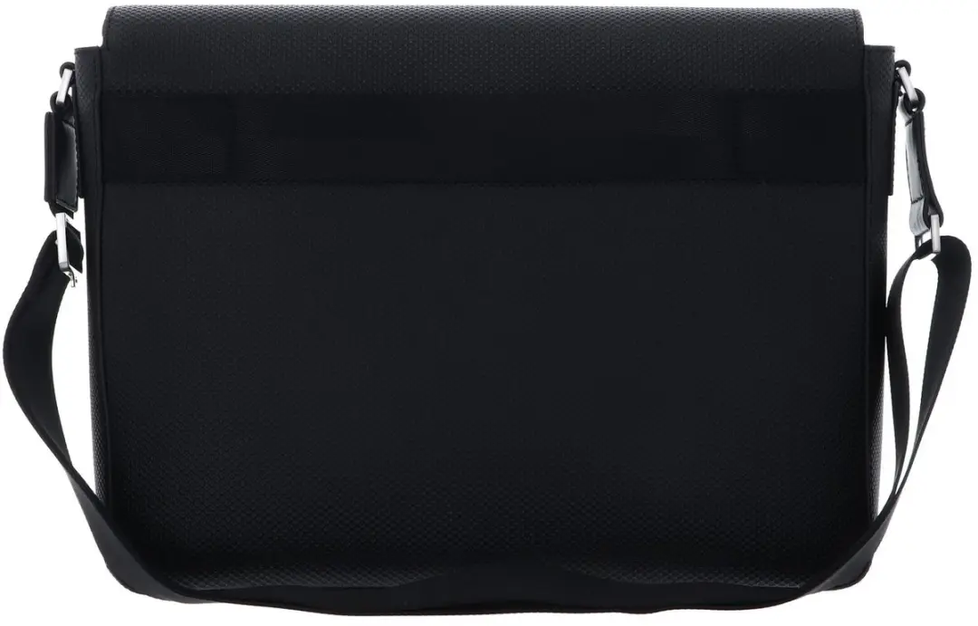 Lacoste NH5263CE 000 Leren Messenger Bag - 13 inch - Noir