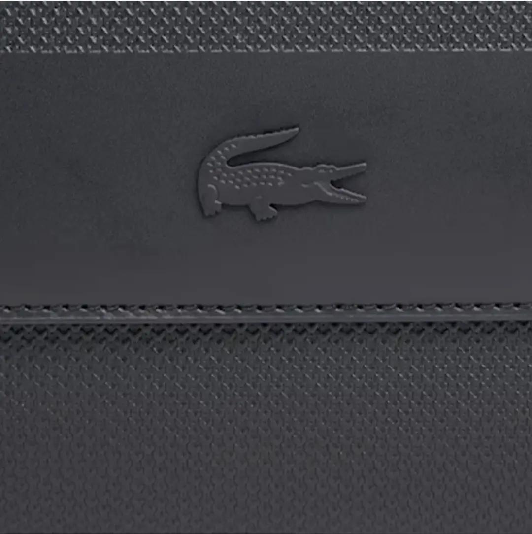 Lacoste NH5263CE 000 Leren Messenger Bag - 13 inch - Noir