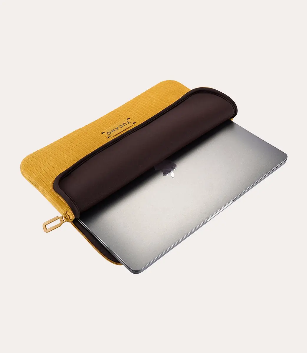 Tucano Velluto Sleeve MacBook 14 BFVEL2MB14-Y - Geel