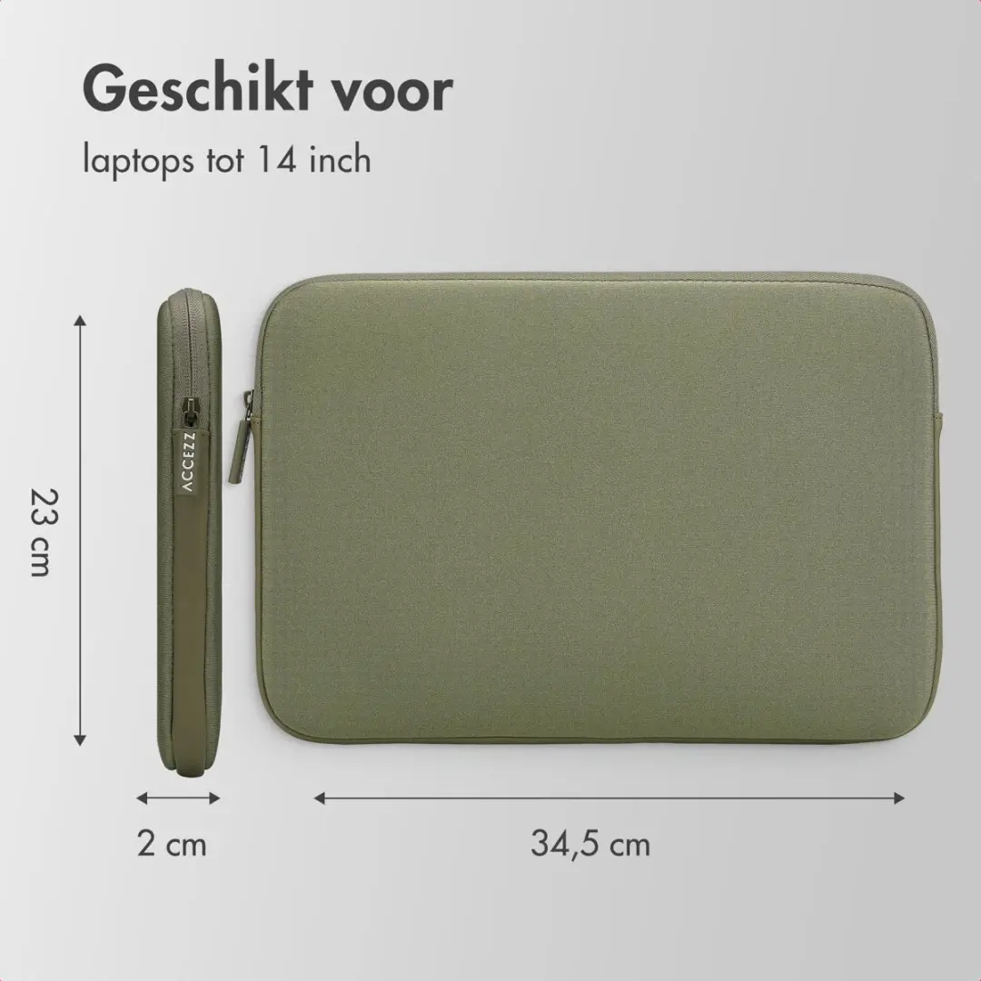 Accezz Laptophoes 14" - Groen