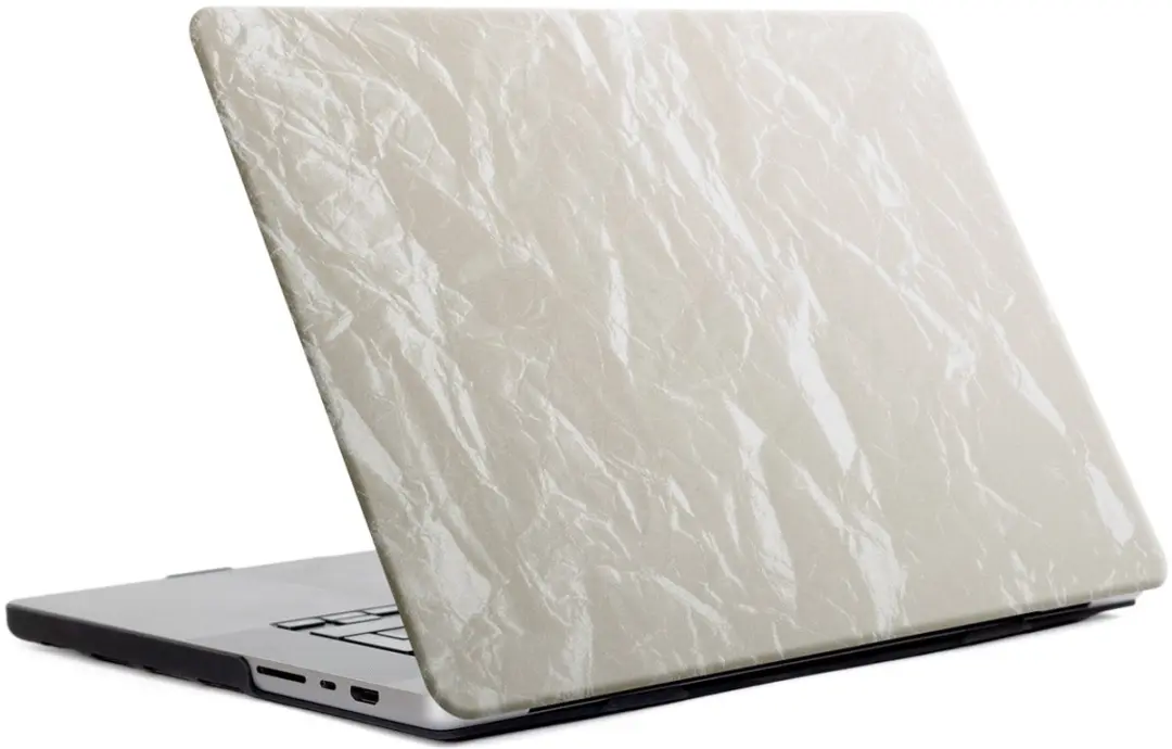 Selencia Fluwelen Laptophoes Beige
