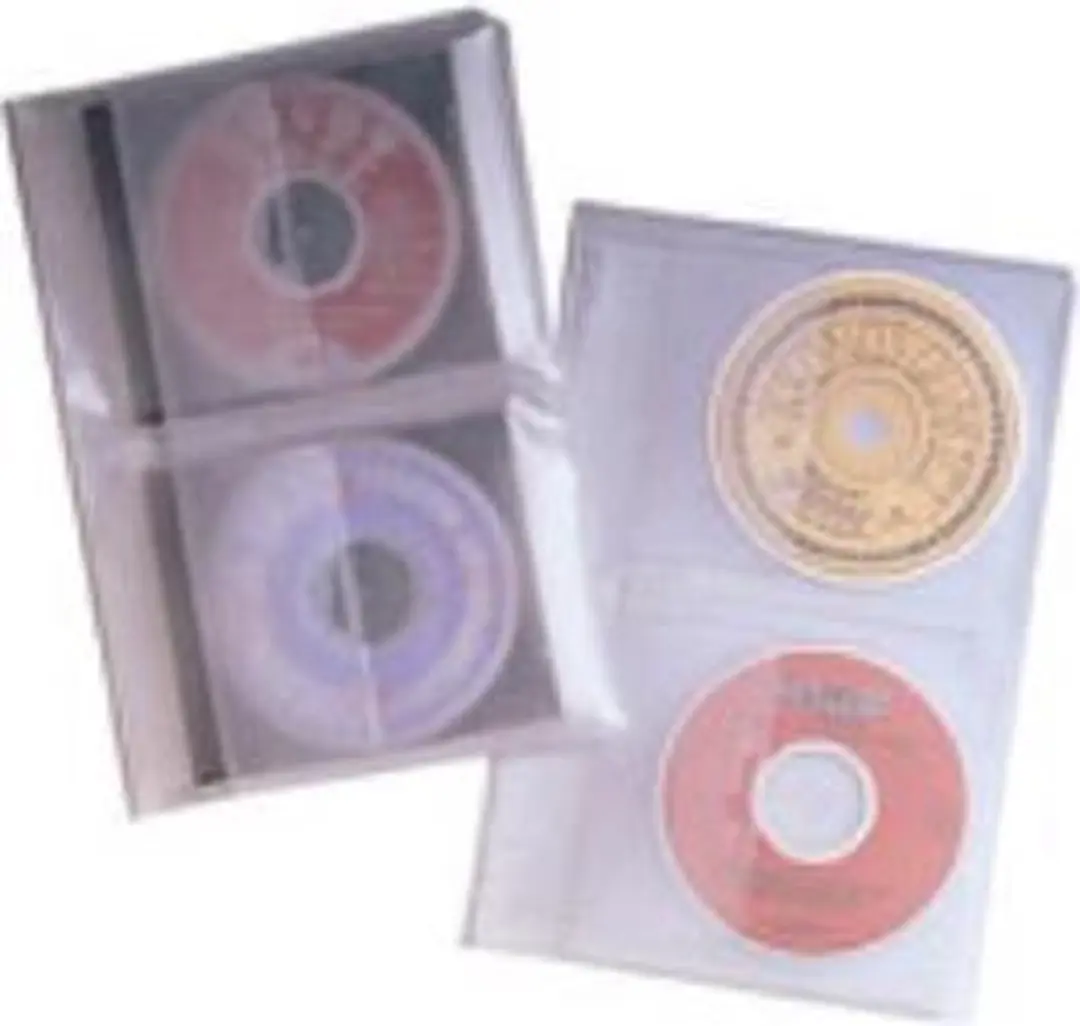 Fellowes CD/DVD Ringbandhoes 2 Vakken - 10 Stuks Transparant