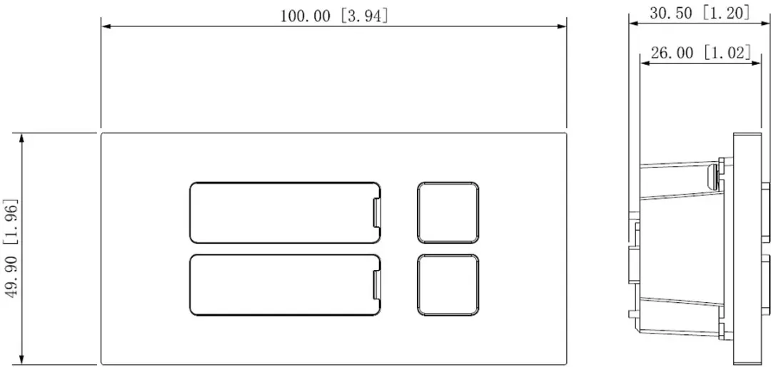 Dahua VTO4202F-MB2 Moduul - Vandaalbestendig IP65 - Zilver