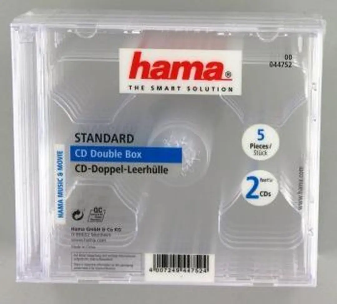 Hama CD Box Standaard 25 Vakken - 5-Pack Transparant