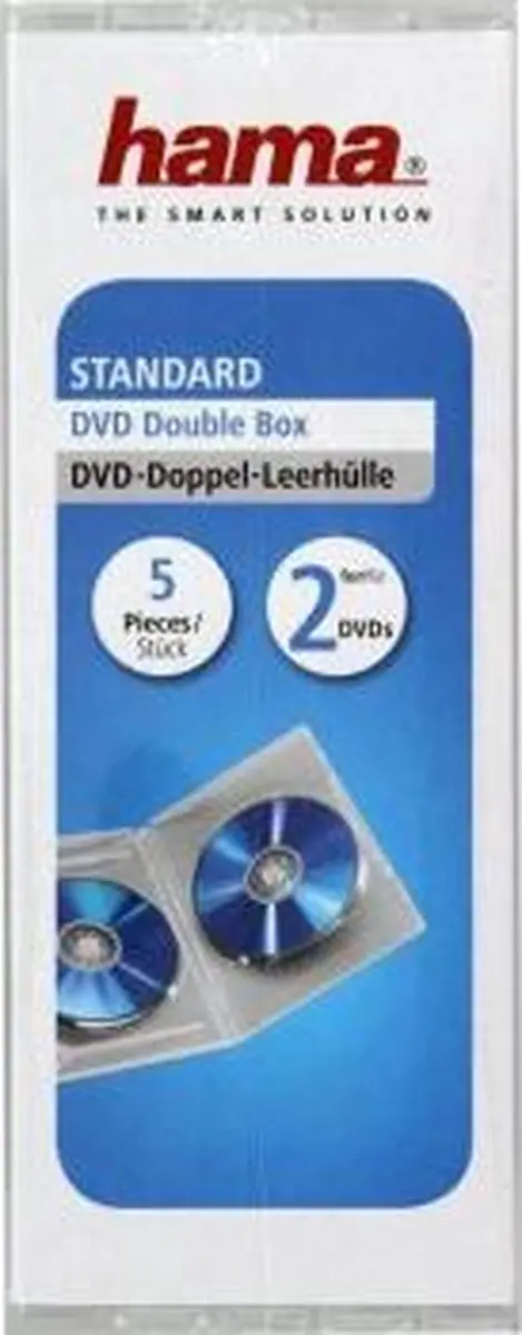 Hama DVD Dubbele Box 5 Stuks - Transparant