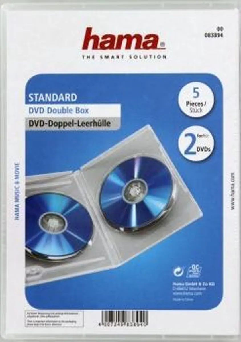 Hama DVD Dubbele Box 5 Stuks