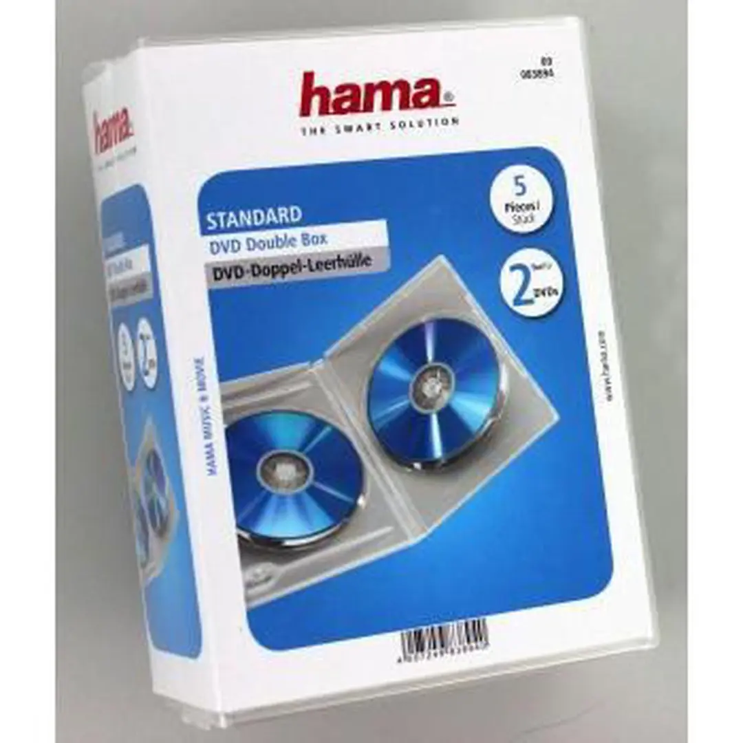 Hama DVD Dubbele Box 5 Stuks - Transparant