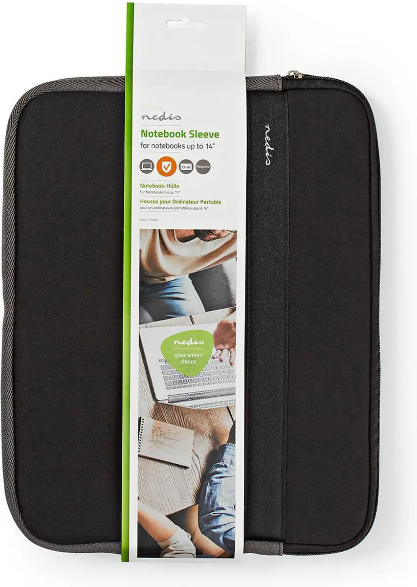Nedis NBSE13100BK Notebookhoes - 13-14" - Antraciet