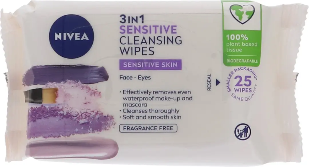 NIVEA Biodegradable Wipes 25ml