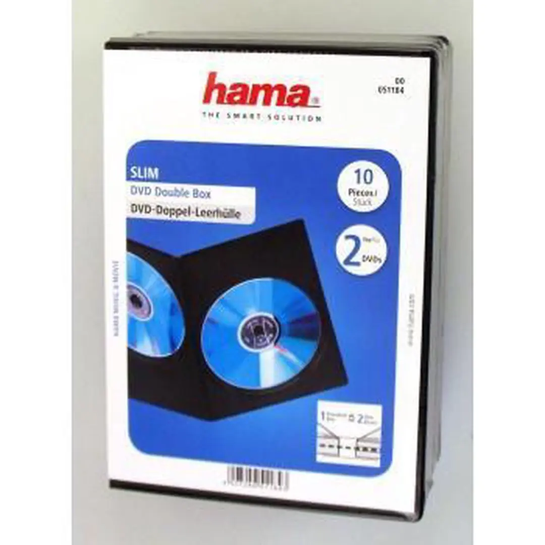 Hama Dvd Slim Box Dubbel - 25 Vakken - 10 Stuks