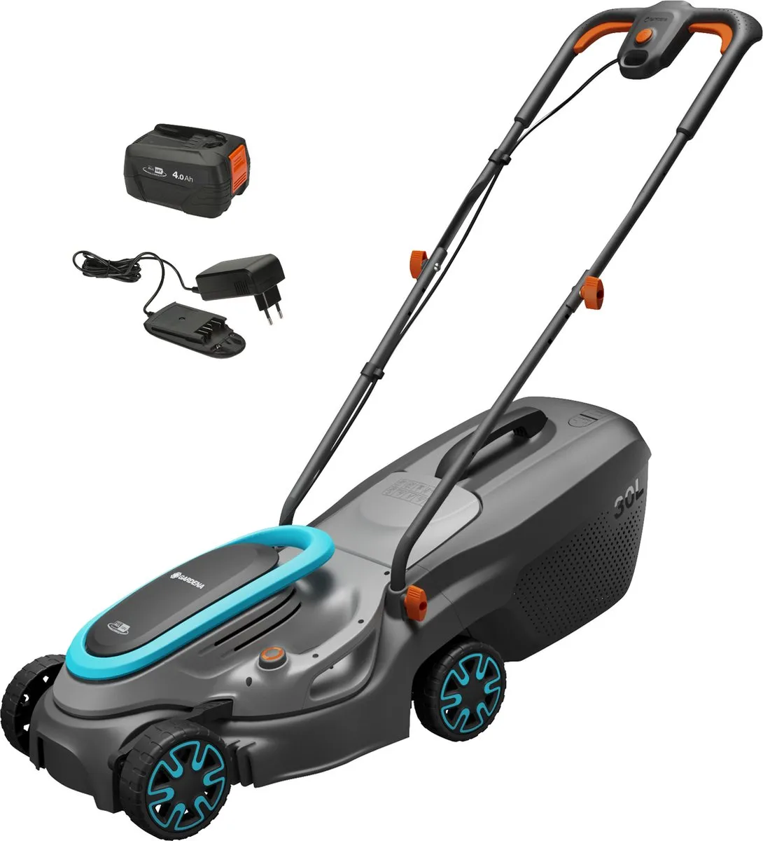Gardena PowerMax 32/18V P4A Accu Grasmaaier - 32cm Snijbreedte - 30L Opvangbak