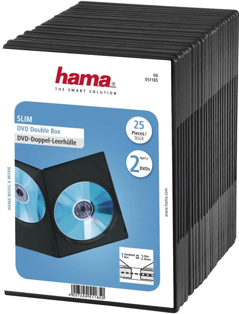Hama DVD Double Jewel Cases 25 Stuks