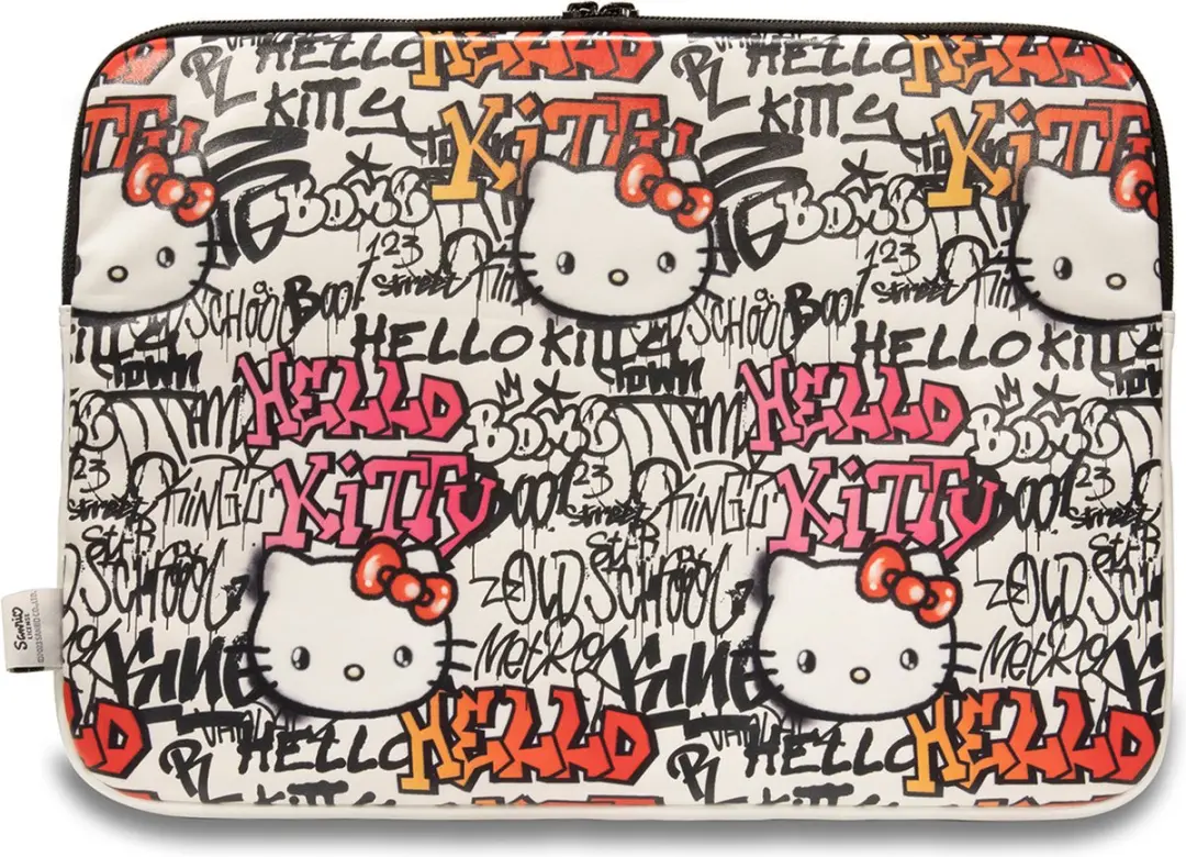 Hello Kitty MacBook Sleeve 14 inch - Wit - Kunstleer