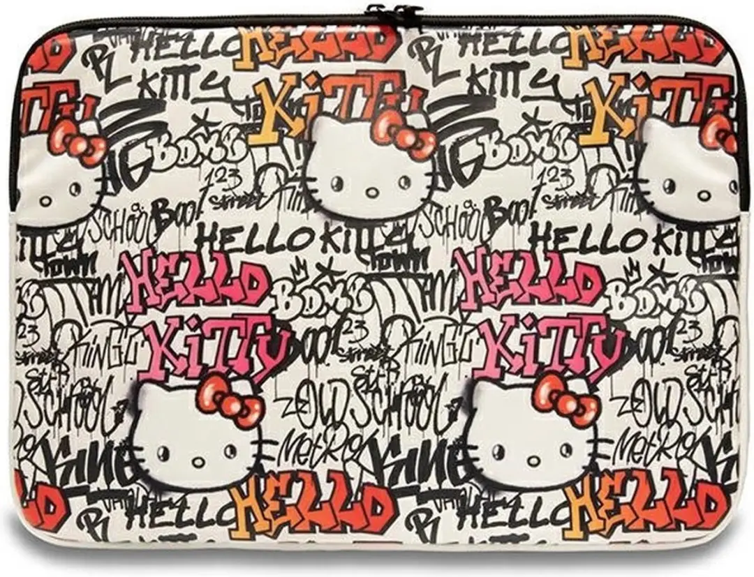 Hello Kitty MacBook Sleeve 14 inch - Wit - Kunstleer