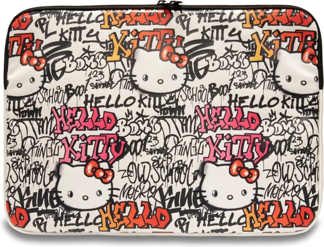 Hello Kitty MacBook Sleeve 14 inch - Wit - Kunstleer