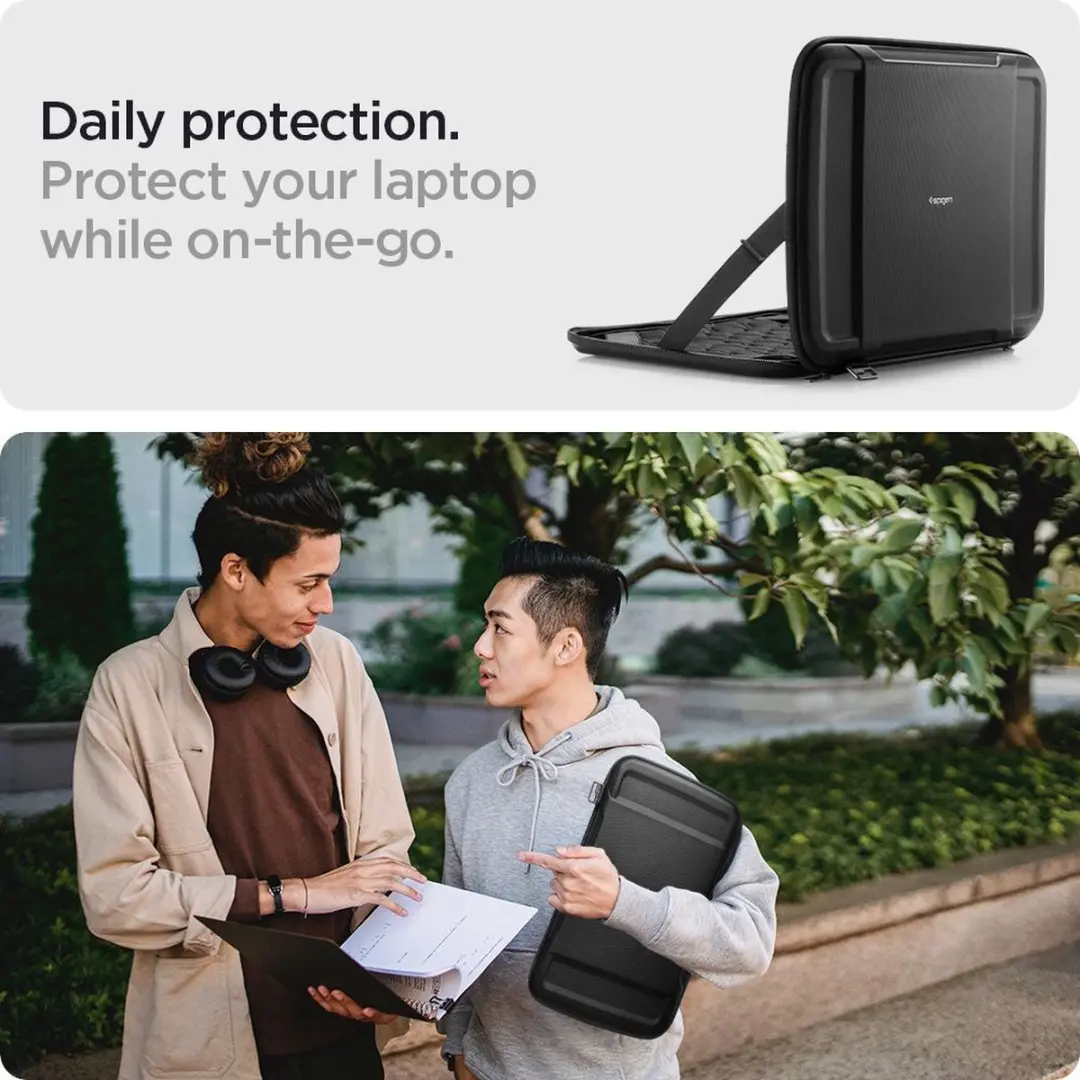 Spigen Rugged Armor Pouch Pro 8809811858433 - Laptophoes 13/14" - Zwart