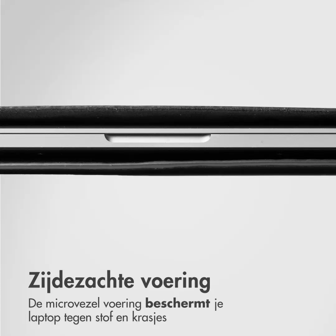 Accezz Leather Laptophoes 15" - Zwart