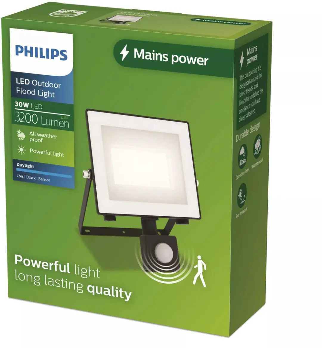 Philips Lois Floodlight 30W - 5000K - Zwart - MPN 929004642501
