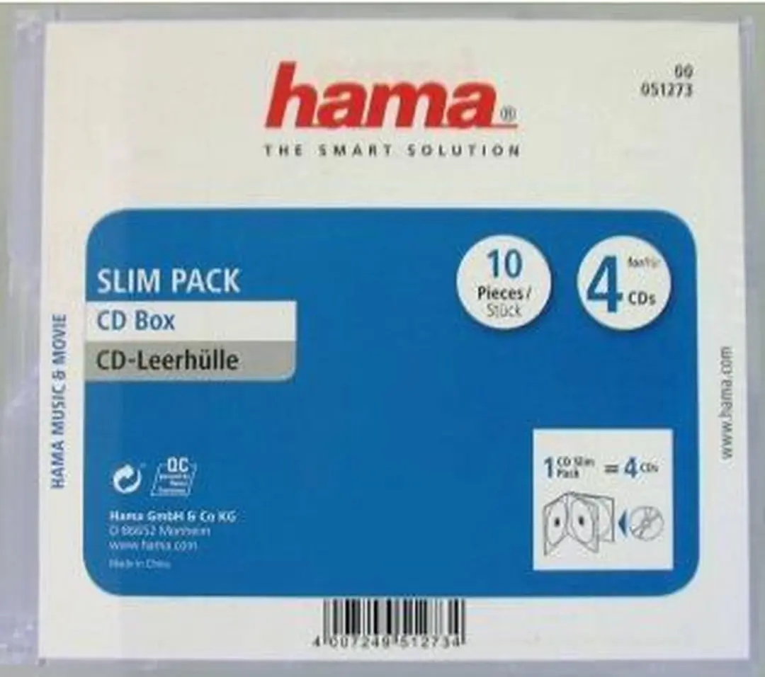 Hama Cd Doosjes Slim-Pack 00051273 - 25 Stuks - Transparant