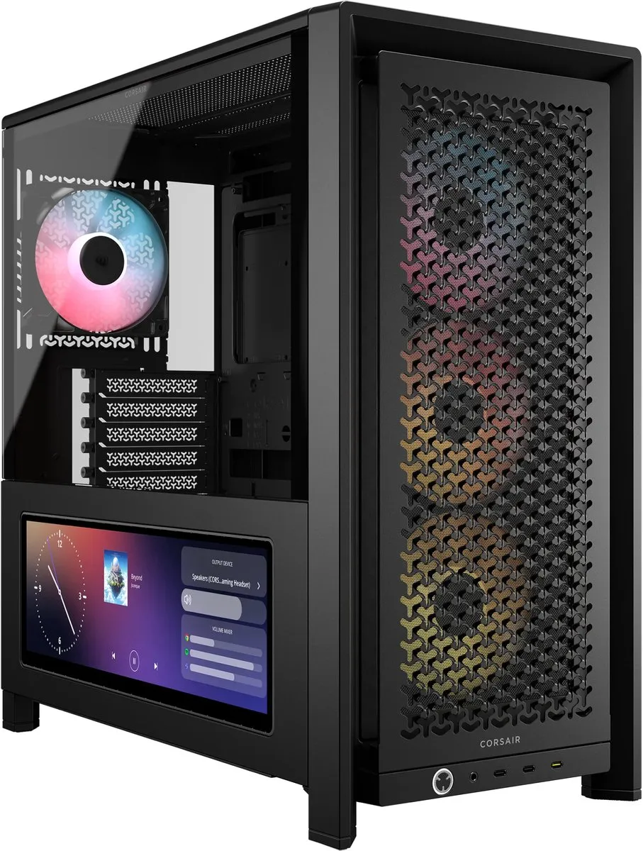 Corsair FRAME 4000D LCD Midi Tower - CC-9011326-WW Zwart