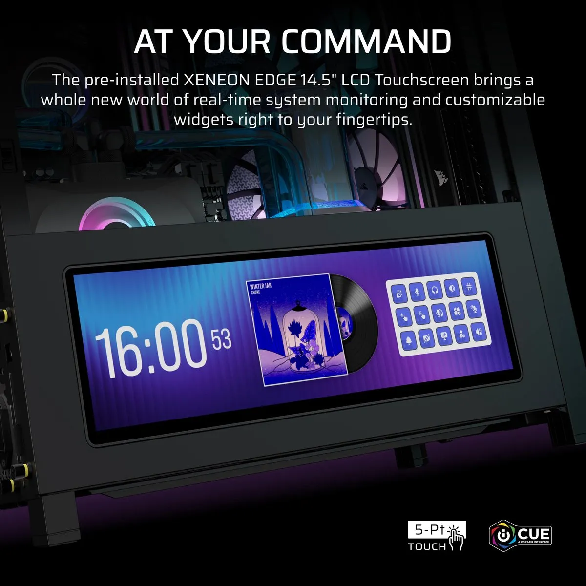 Corsair FRAME 4000D LCD Midi Tower - CC-9011326-WW Zwart - afbeelding 6 van 6