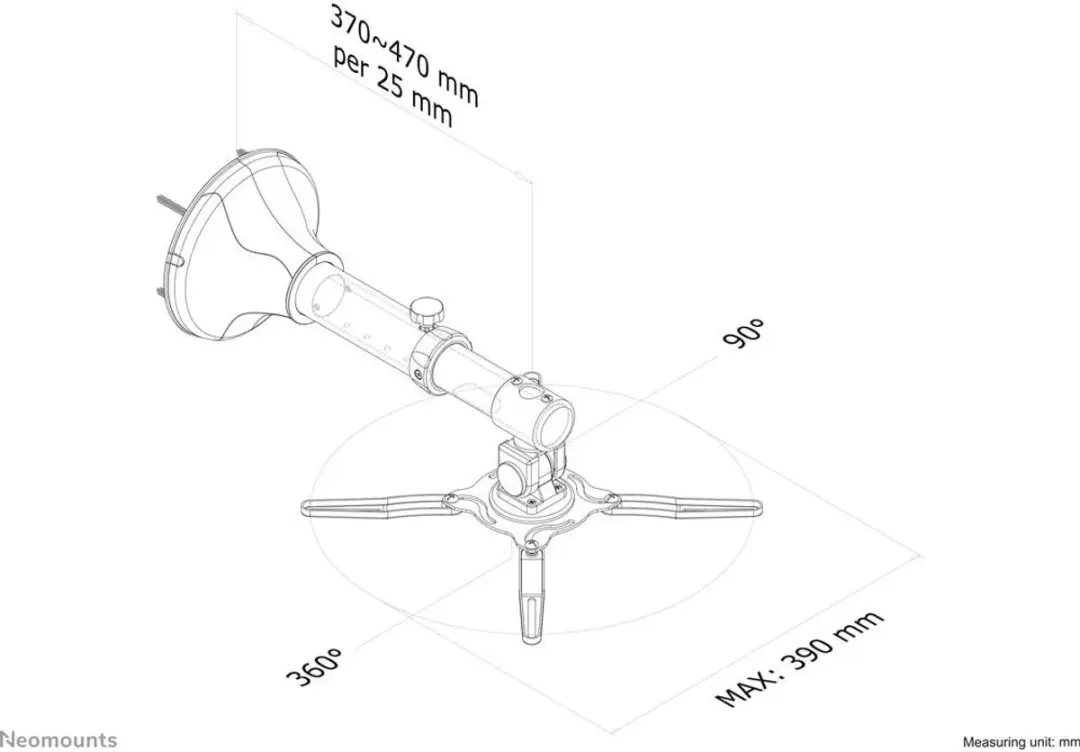 Neomounts BEAMER-W050SILVER Projectorsteun - Zilver